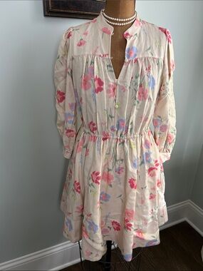 kate spade Cream dress with Pink & Lime Floral Accents
